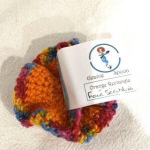 Orange Rectangle Face Scrubby